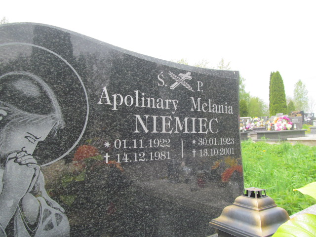 Melania Niemiec 1923 Moszczenica - Grobonet - Wyszukiwarka osób pochowanych