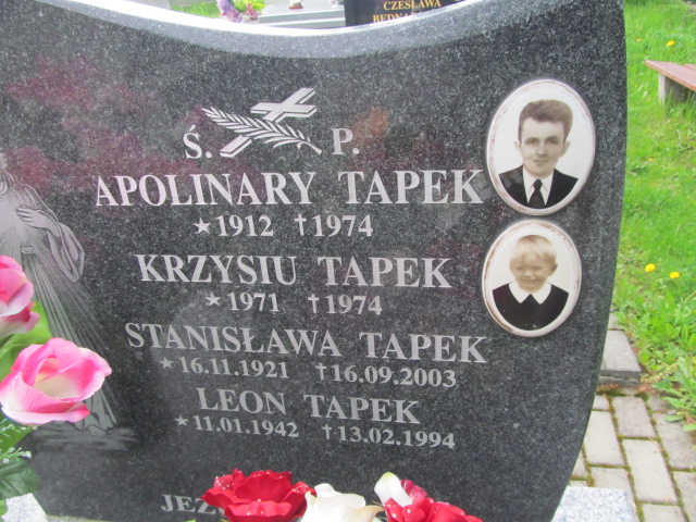 Stanisława Tapek 1921 Moszczenica - Grobonet - Wyszukiwarka osób pochowanych
