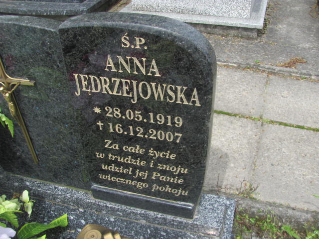 Anna Jędrzejowska  1919 Moszczenica - Grobonet - Wyszukiwarka osób pochowanych