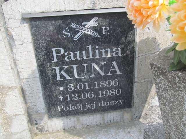 Paulina Kuna 1896 Moszczenica - Grobonet - Wyszukiwarka osób pochowanych