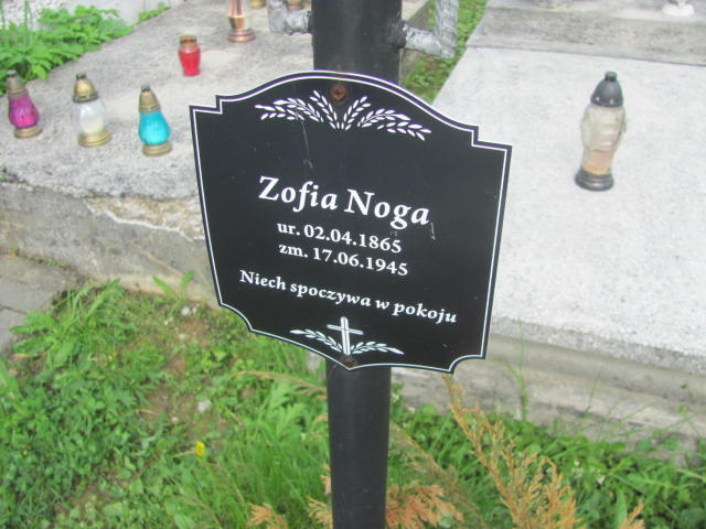 Zofia Noga 1865 Moszczenica - Grobonet - Wyszukiwarka osób pochowanych
