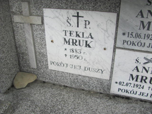 Anna Mruk 1924 Moszczenica - Grobonet - Wyszukiwarka osób pochowanych