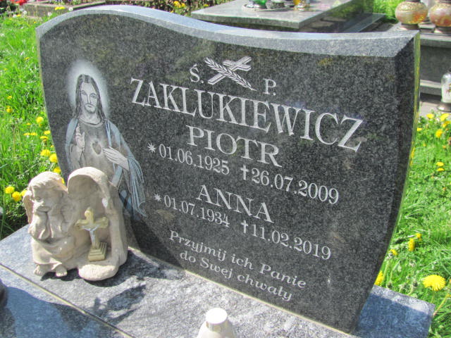 Anna Zaklukiewicz 1934 Moszczenica - Grobonet - Wyszukiwarka osób pochowanych