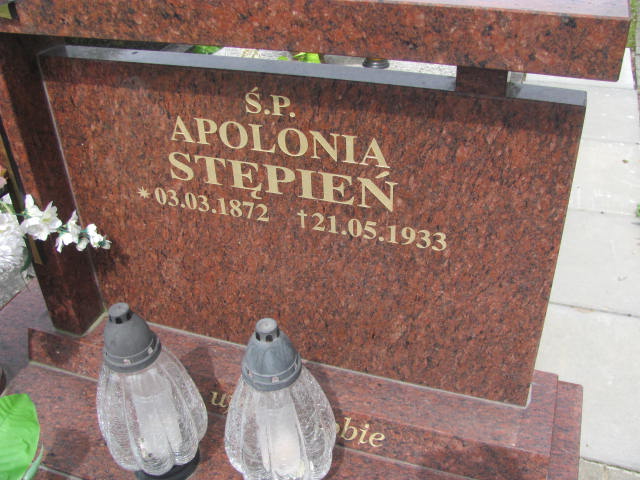 Apolonia Stępień 1872 Moszczenica - Grobonet - Wyszukiwarka osób pochowanych