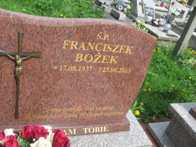 Franciszek Bożek  1937 Moszczenica - Grobonet - Wyszukiwarka osób pochowanych